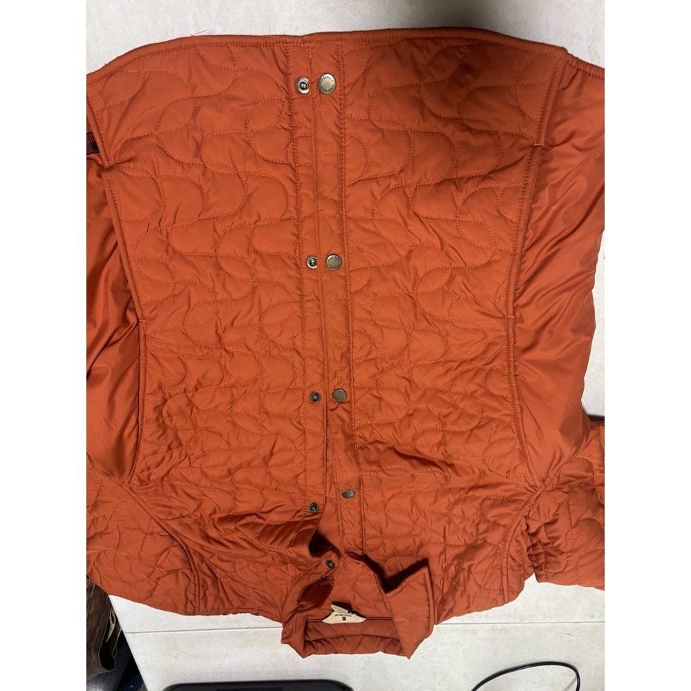 Vintage WOOLRICH Women's Quilted Jacket Full Zip, Western,‎ Orange Sz L